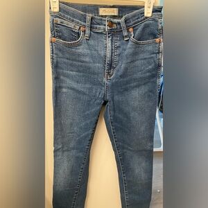 Madewell 10inch High-rise Medium Blue Skinny Jeans
